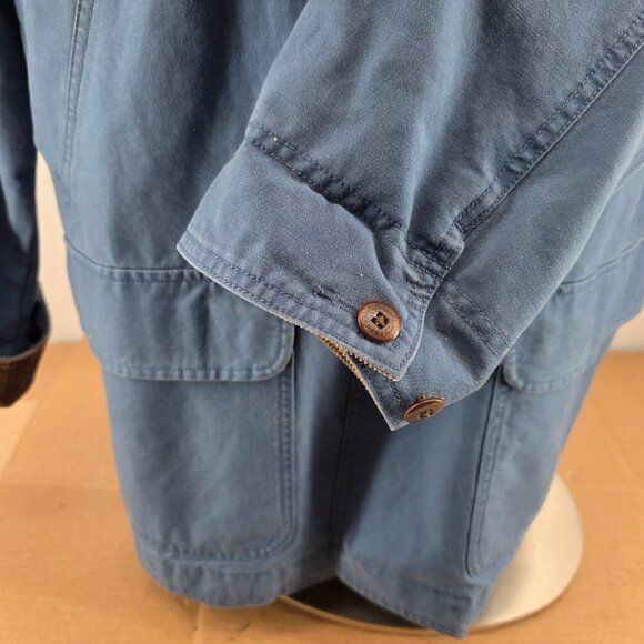Vintage LL Bean Men’s XXL Blue Button Front Barn Chore Field Hunting Jacket - Picture 13 of 16